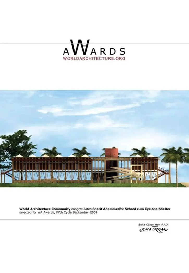 Award certificate from the World Architecture Community